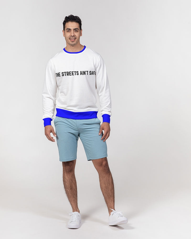 Slime Ain't Safe Blu Men's Classic French Terry Crewneck Pullover